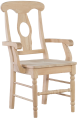 Empire Chair Arm Chair with Wood Seat