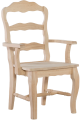 Versailles Arm Chair with Wood Seat