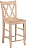 Double X back Counter Stool