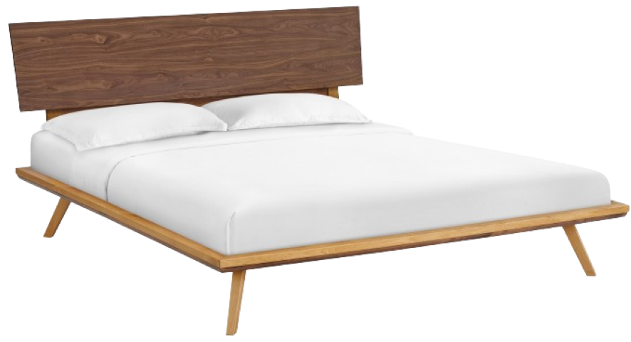 Addison King Platform Bed - Walnut Headboard