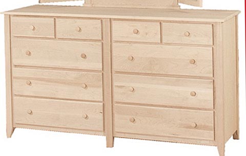 Unfinished Furniture Dresser Hot, Solid Wood Unfinished 5 Drawer Dresser