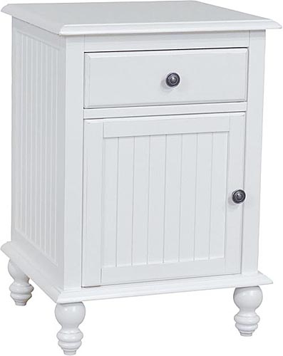 Cottage One Drawer Nightstand Beach White - Click Image to Close