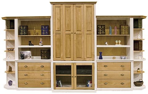 Wall Unit W Corner Ends Awb Giovanni Unfinished Furniture Outlet