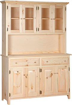 Amish Hutch And Buffet Fc Wh 410 Unfinished Furniture Outlet