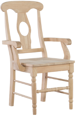 Empire Chair Arm Chair with Wood Seat