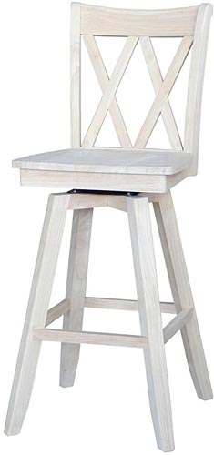 Double X back Swivel Barstool