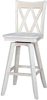 Double X back Swivel Barstool