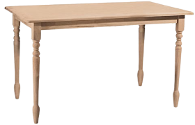 Small Rectangular Table w/ Turned Legs