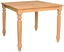 Square Table w/ Turned Legs